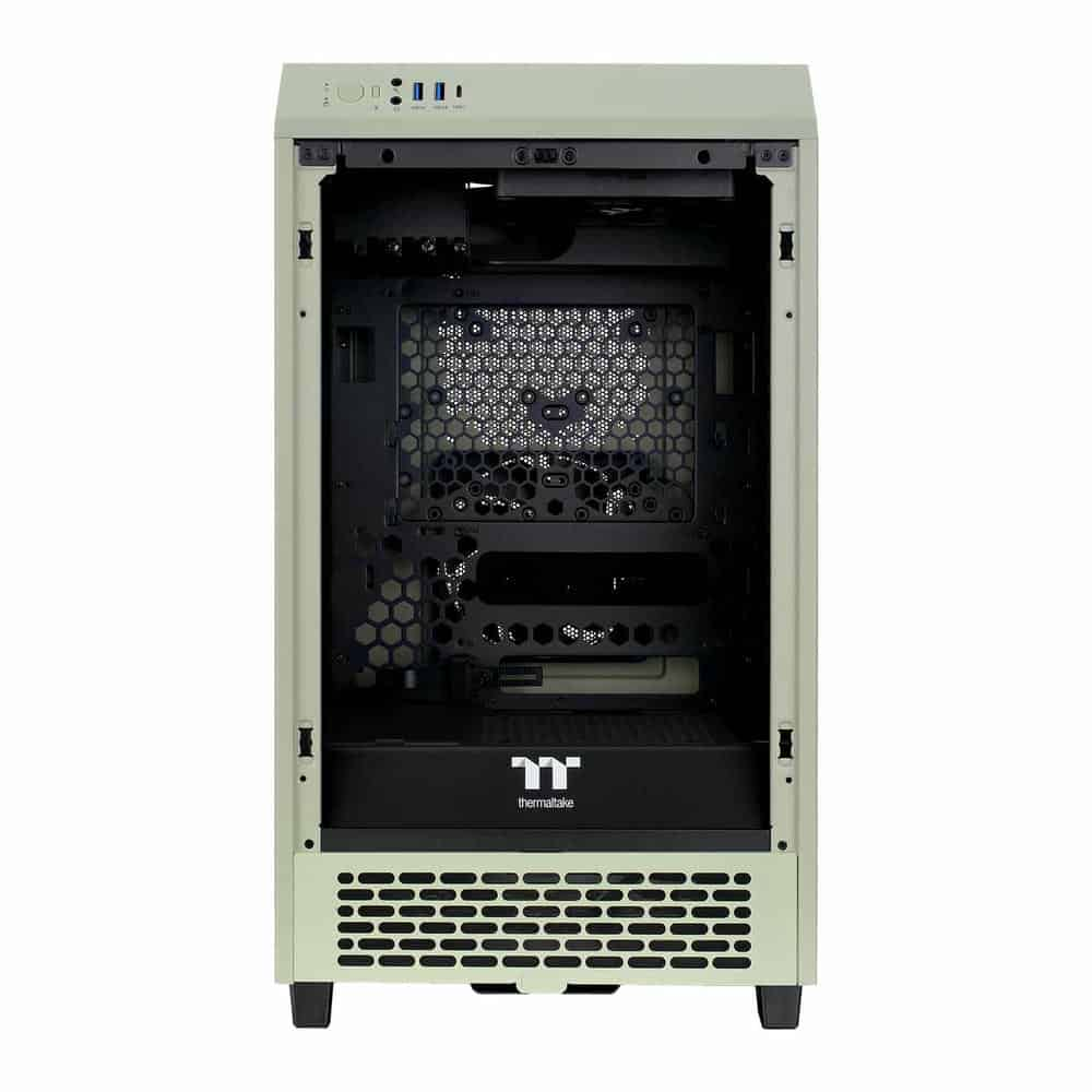 (image for) Thermaltake The Tower 200 Matcha Green Mini-ITX PC Gaming Case + LCD Panel Kit Bundle